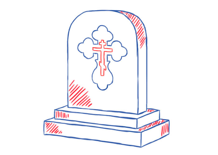 Религиозная символика на надгробиях