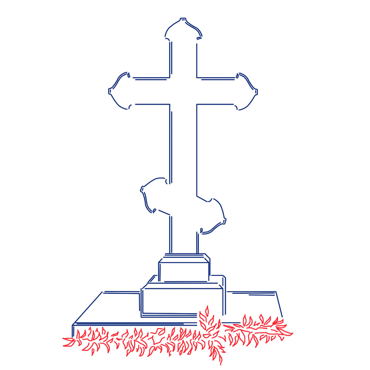 Крест на могилу 